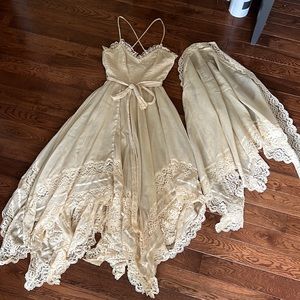 Vintage cream dress 100% cotton